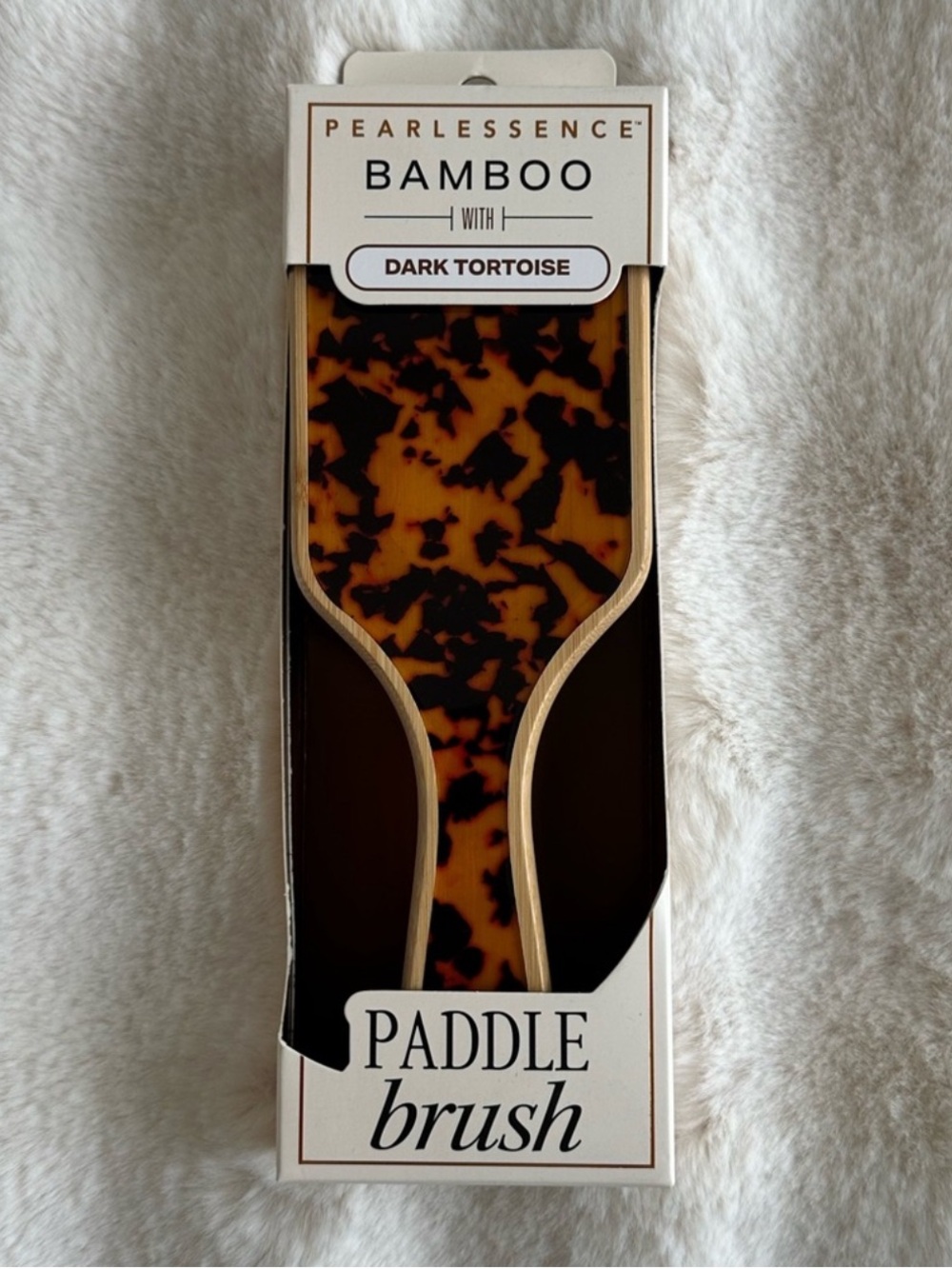 🆕 Pearlessence Bamboo Paddle Brush with Dark Tortoise!